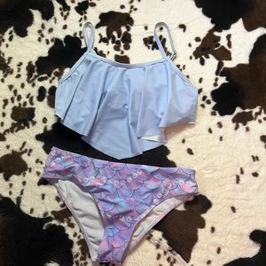 SHEIN Girls Mermaid Bathing Suit